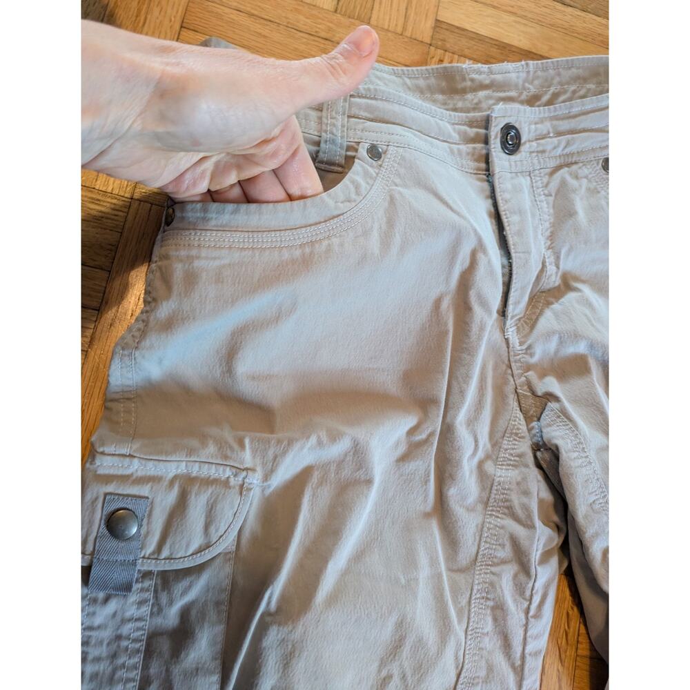 Kuhl Womens Splash Cargo Shorts 8 Tan Khaki Hiking Outdoors 10"Inseam Comfort - Picture 3 of 10